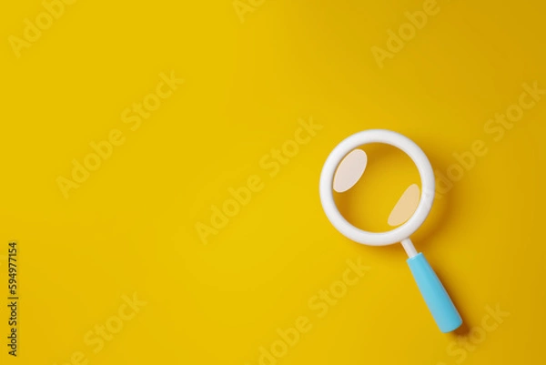 Obraz small magnifier look for or discover 3d render