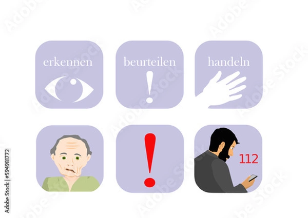 Obraz 3 Schritte der Ersten Hilfe