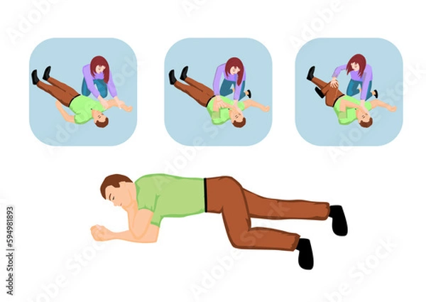 Obraz Seitenlage in einzelnen Schritten