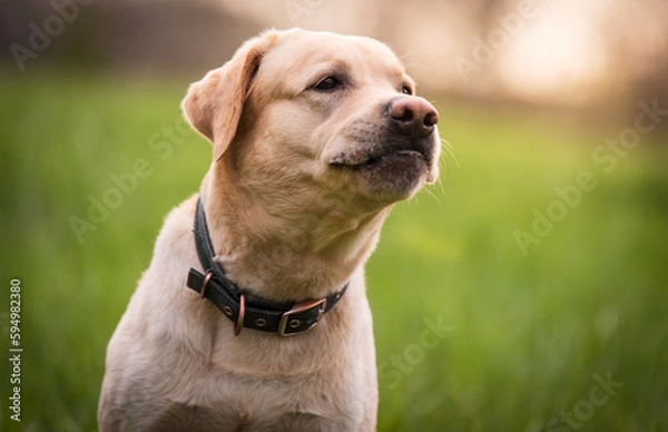 Obraz Closeup photo of a Labrador retriever dog head