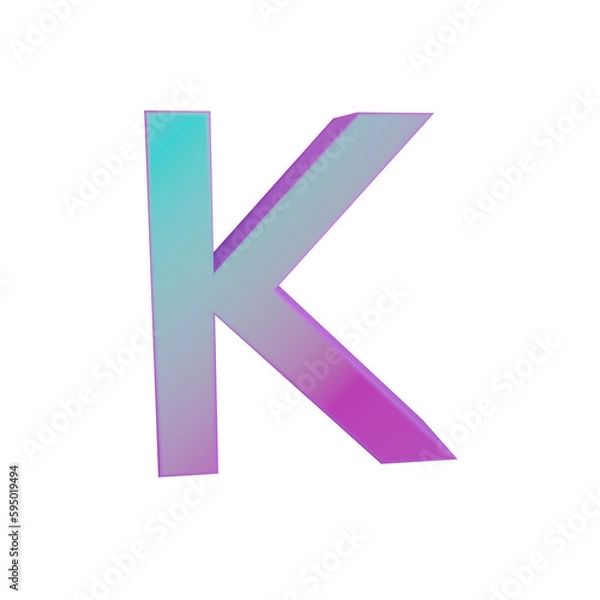 Obraz 3D rendered Alphabet numerical symbol