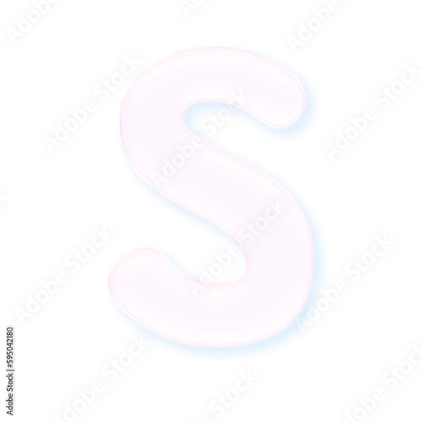 Obraz 3D Bubble Alphabet S