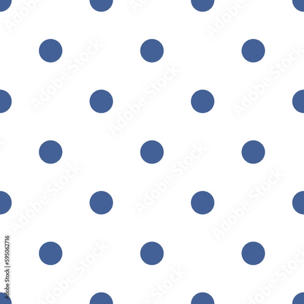 Fototapeta Integra blue color Seamless polka dot purple and white retro pattern. Colored repeat dots background for Your design	