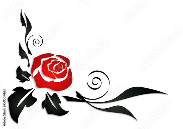 Obraz Abstract rose corner