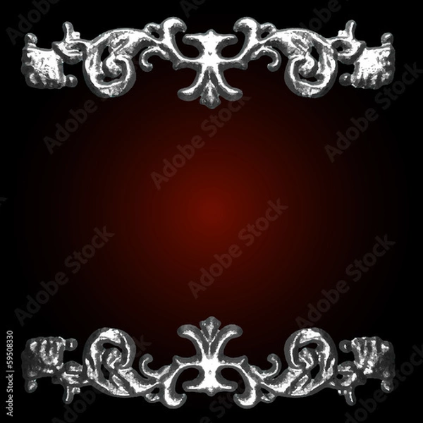 Fototapeta silver vector decor