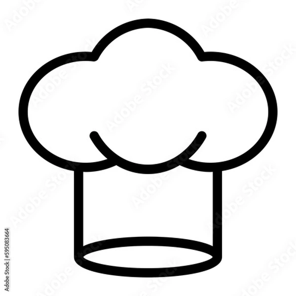 Fototapeta chef hat line icon