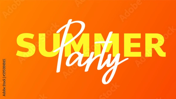 Obraz Summer Party background , Flat Modern design, illustration Vector EPS 10