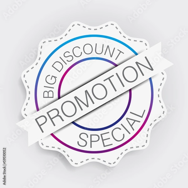 Obraz Promotion Lable Minimal Design