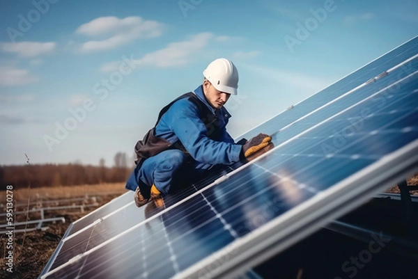 Fototapeta The Importance of Hiring a Professional Roofer for Your Home AI Generated