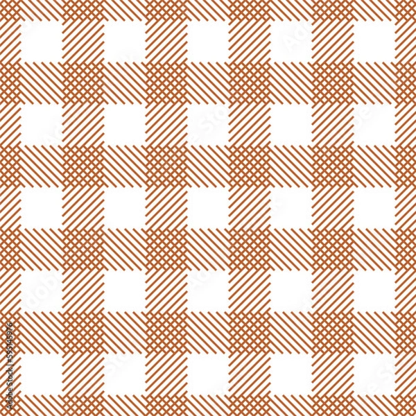 Fototapeta Vector. Pattern in a cage. Tartan blanket. Scottish pattern in beige, turquoise and orange plaid. Traditional checkered background for tablecloth, dress, skirt, napkin or other textile, Easter design.