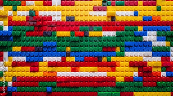 Fototapeta Play Bricks Background AI Generative Image