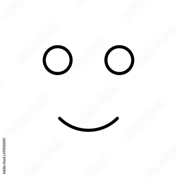 Obraz Happy vector icon, smile symbol. Modern, simple flat vector illustration on white background..eps