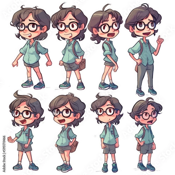 Obraz Nerdy character sheet