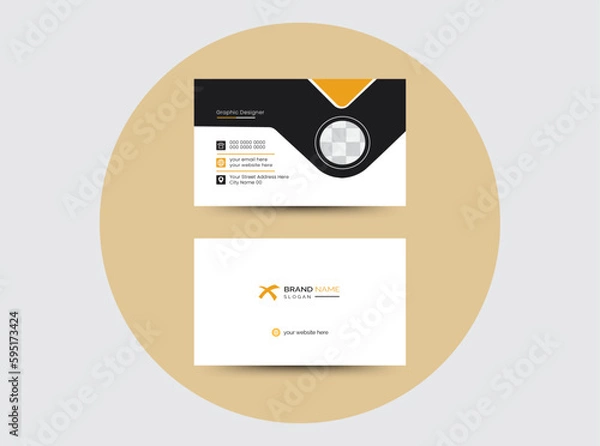 Fototapeta Visiting Card Vector Template. Modern Business Card Design Template. Futuistic Business Card Design. Corporate Visiting Card Template.