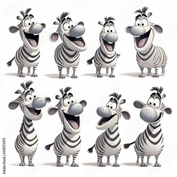 Obraz Zebra character set