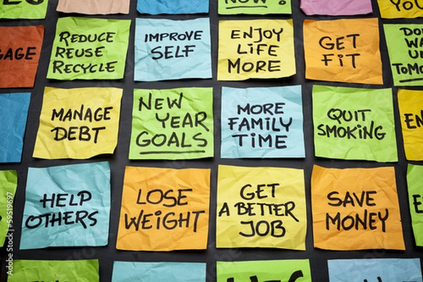 Obraz Cele lub postanowienia noworoczne