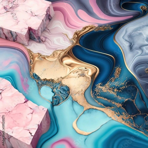 Obraz abstract background with flowing lines