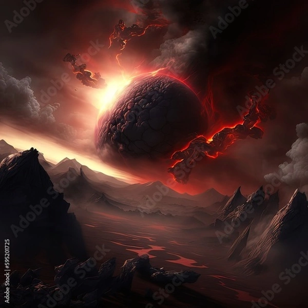 Obraz Fire in the mountains