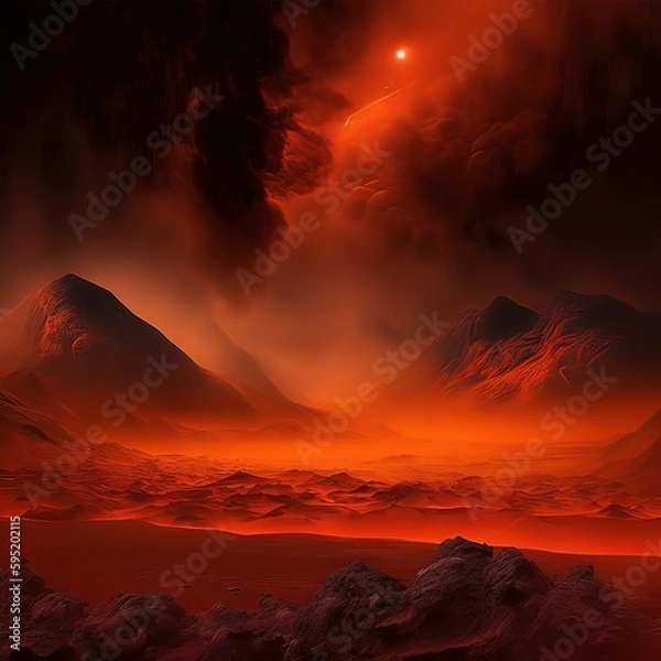 Obraz Fire in the mountains