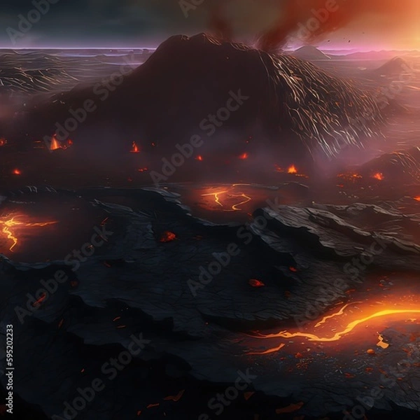 Obraz Fire in the mountains