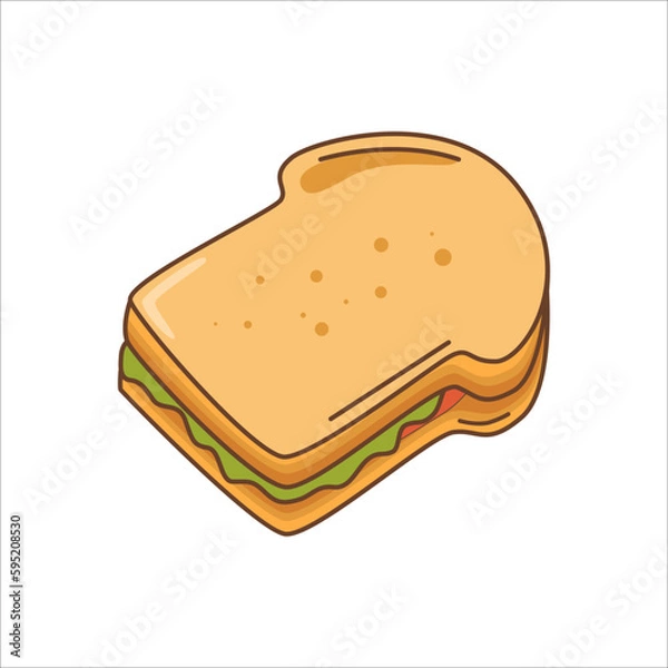 Fototapeta illustration of a sandwich