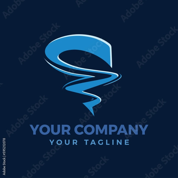 Obraz Tornado Logo Design Cyclone Logo Design