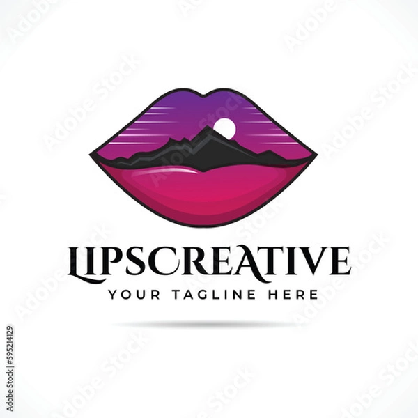 Fototapeta Lips Logo Design