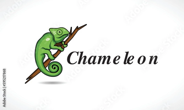 Fototapeta Chameleon Logo Design