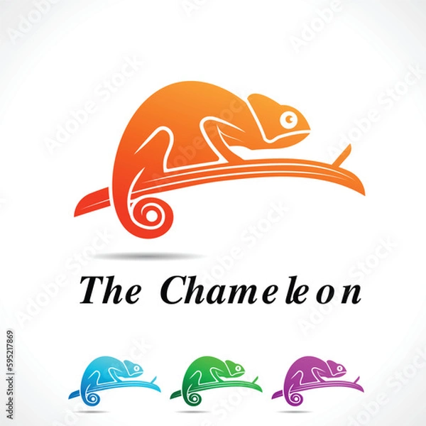 Fototapeta Chameleon Logo Design