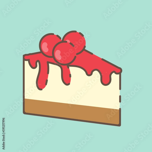 Obraz cake with cherry