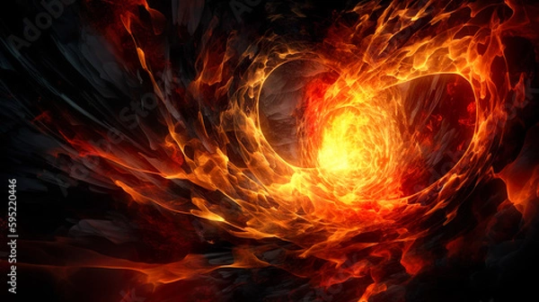 Obraz 炎上イラスト背景　Generative AI