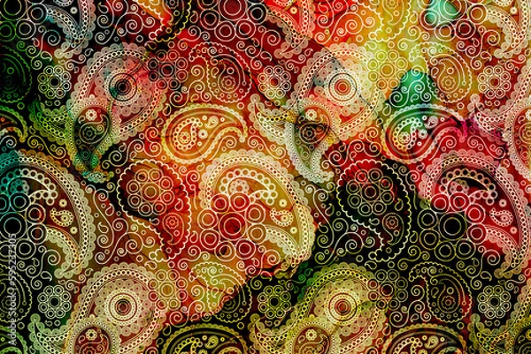 Obraz red and yellow background