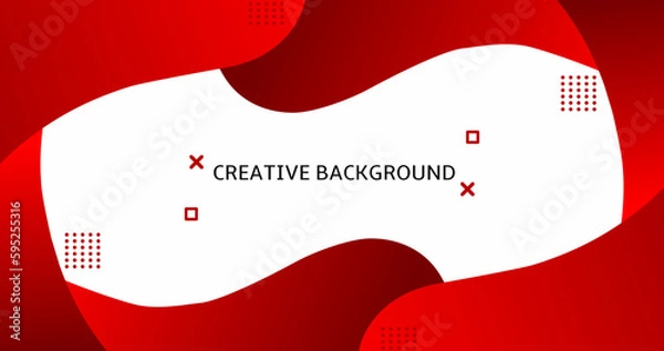 Obraz Red Creative Background Vector Design 