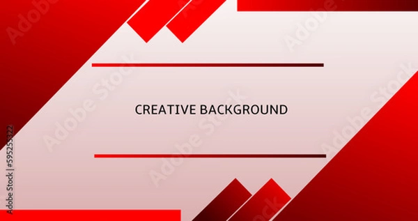 Obraz Red Creative Background Vector Design 