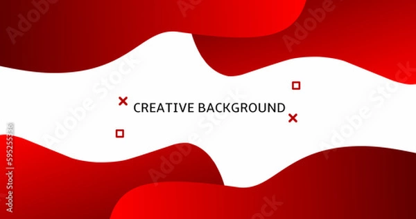 Obraz Red Creative Background Vector Design 