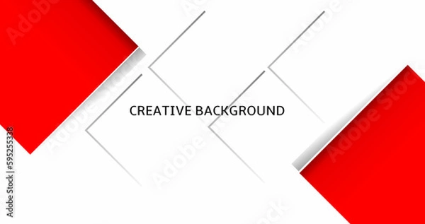 Obraz Red Creative Background Vector Design 