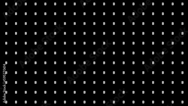 Fototapeta repeating letter B background black and white 