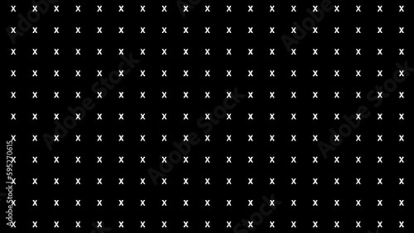 Fototapeta repeating letter X background black and white 