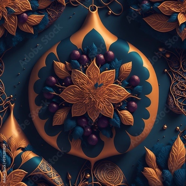 Obraz Illumination and decoration concept pattern, generative AI