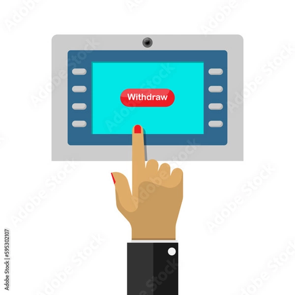 Obraz Hand press withdraw from machine