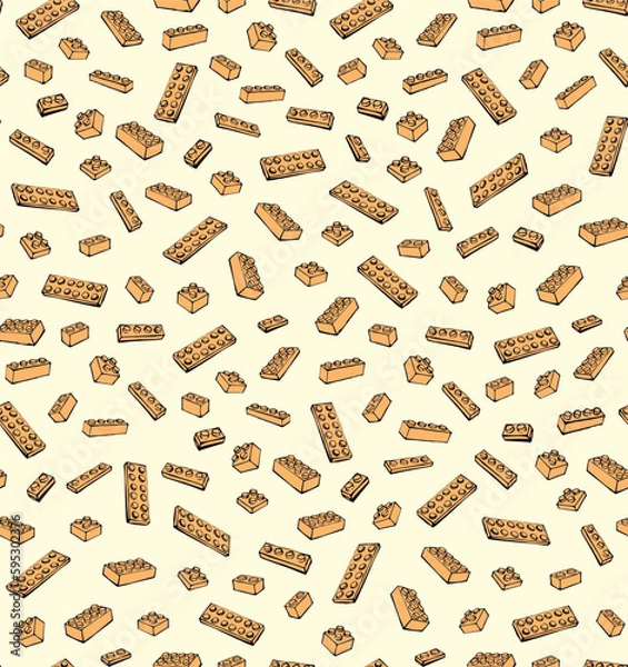 Fototapeta blocks pattern. Vector drawing