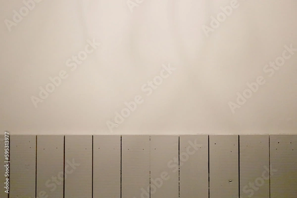 Obraz 【背景】カフェやイタリアンレストランの木板と壁のシックでナチュラルな大人かわいい背景素材