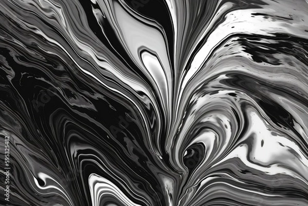 Obraz black and white marble background	