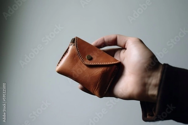 Obraz A hand holding a small wallet