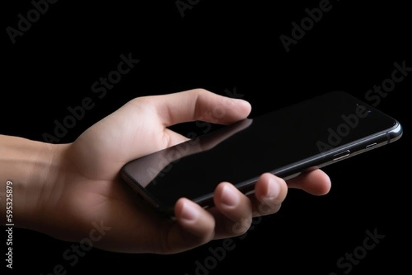 Obraz a hand holding a phone