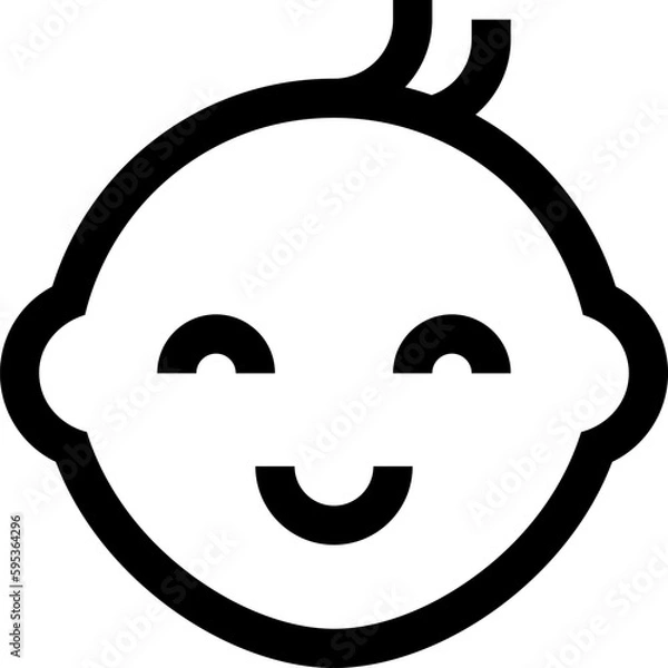 Fototapeta Transparent Baby icon. Baby isolated on transparent background.