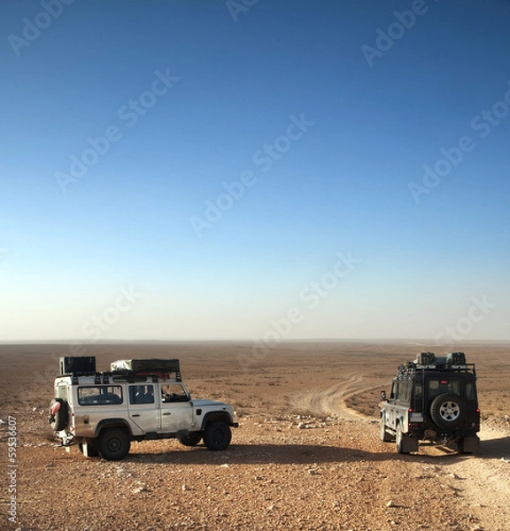 Fototapeta desert car