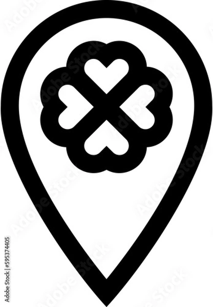 Fototapeta Transparent Location icon. Location isolated on transparent background.