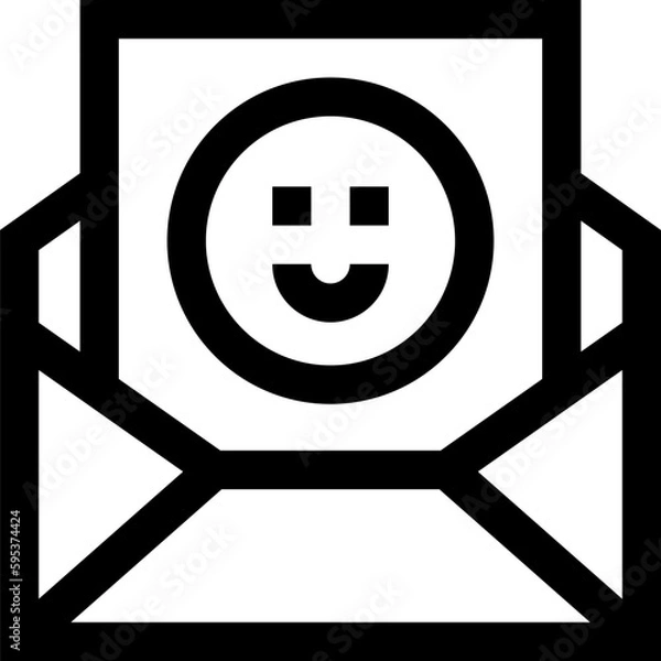 Fototapeta Transparent Mail icon. Mail isolated on transparent background.