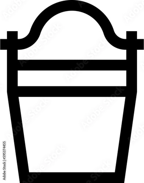Fototapeta Transparent Bucket icon. Bucket isolated on transparent background.